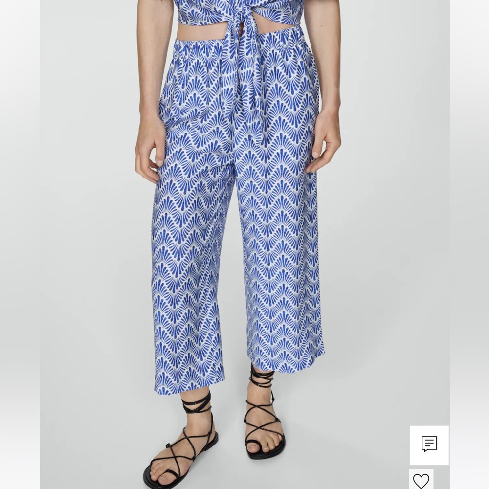 Mango Printed Flowy Women's Pants